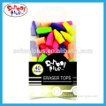 color rubber pencil cap eraser best for school